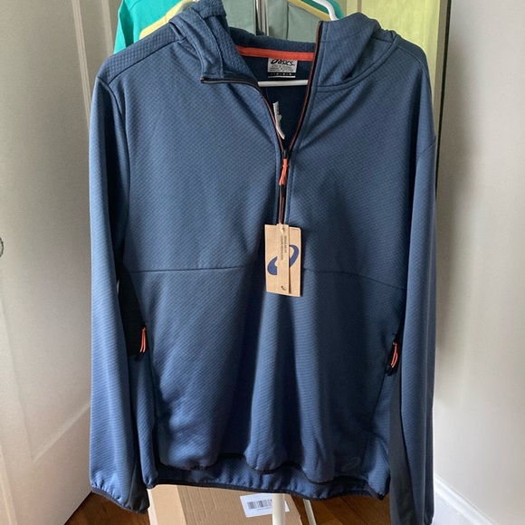 Blue Quarter-Zip Hoodie Basics NWT size Large - Picture 1 of 6